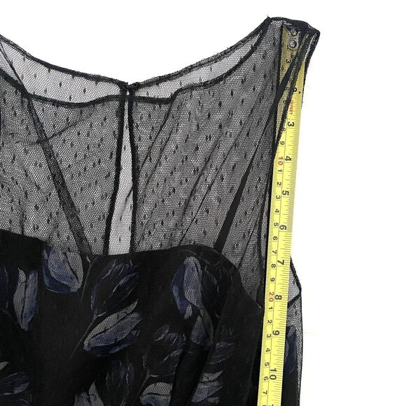 Jill Jill Stuart Floral Printed Organza Mesh Fit & Flare Blk Cocktail Dress - Picture 10 of 15